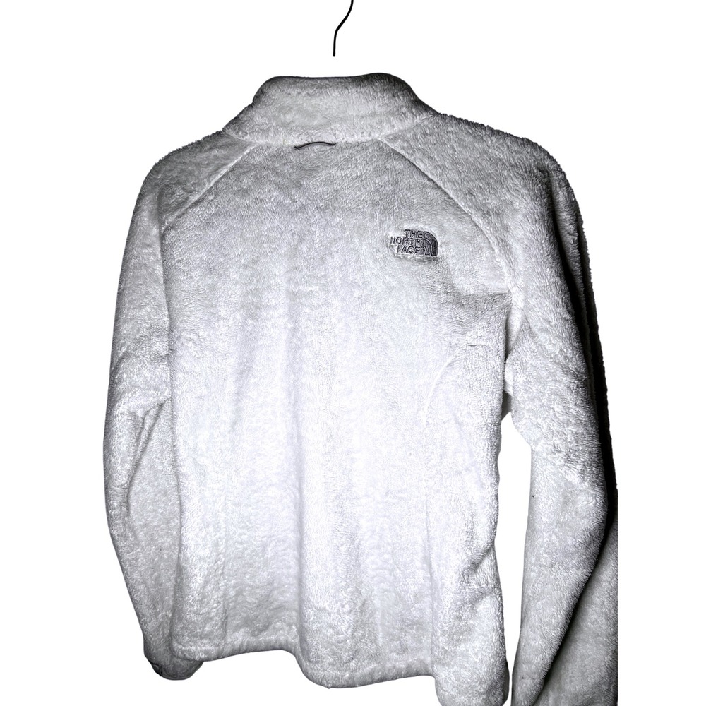 The North Face Women's Fleece Jacket Full Zip Fuzzy Pure White M Medium - Picture 3 of 4
